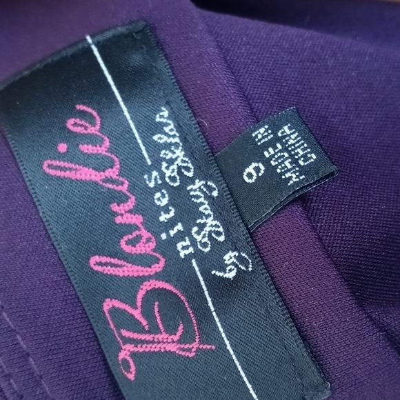 Blondie Nites Purple Maxi Dress with Gold Accents - Picture 8 of 11